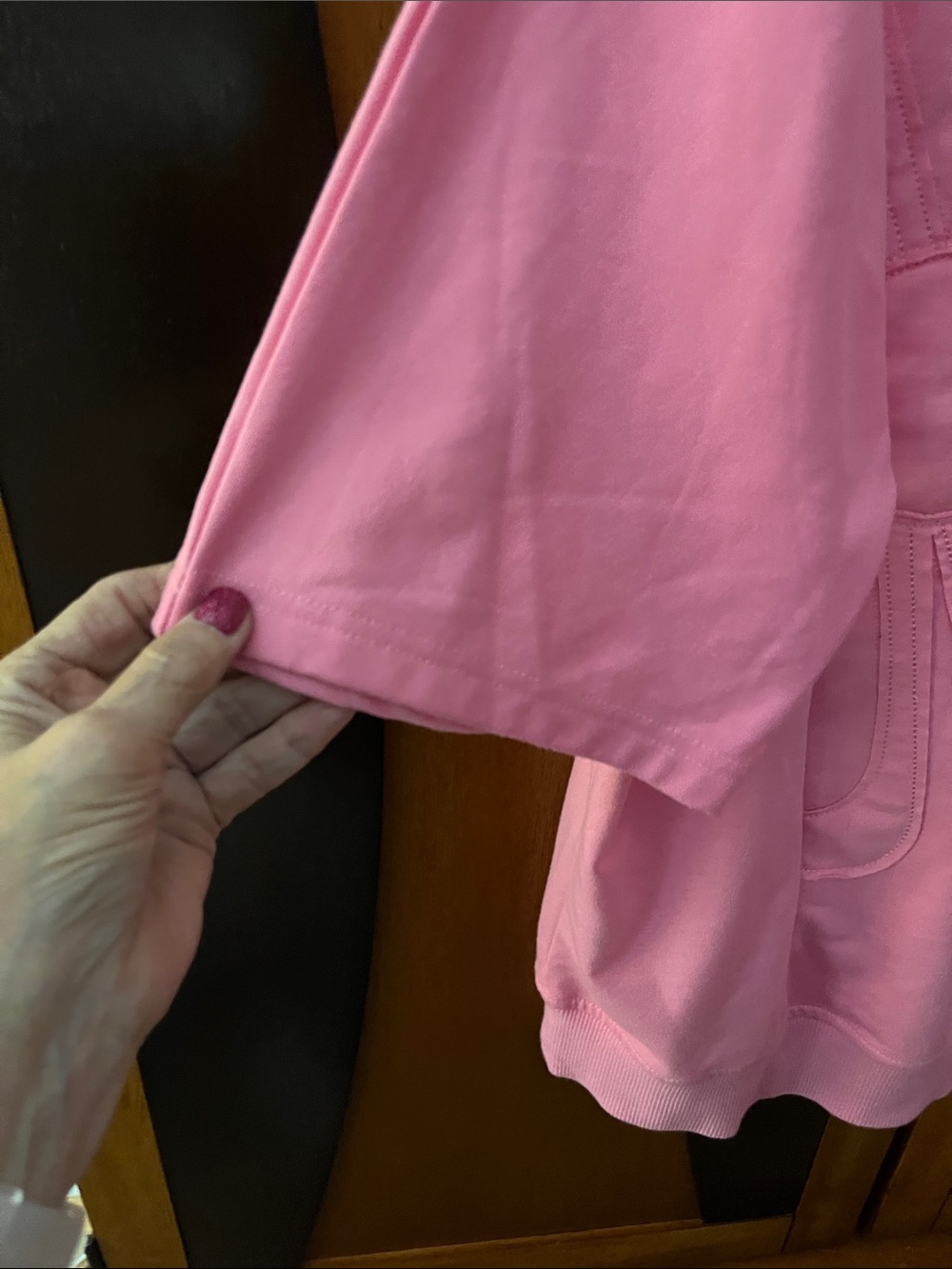 NWOT Oversized Boutique Pink Short Sleeve Daisy Appliqué Top w/Bottom Band - Picture 7 of 8